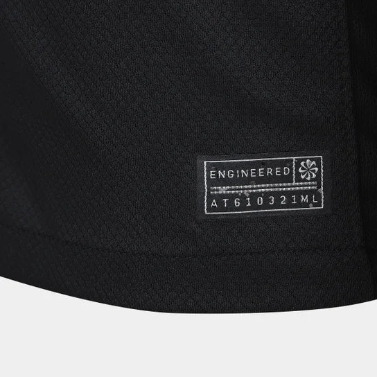 Camisa Nike Corinthians (Total 90) III 2025 - Preta e Laranja - Masculina - Torcedor