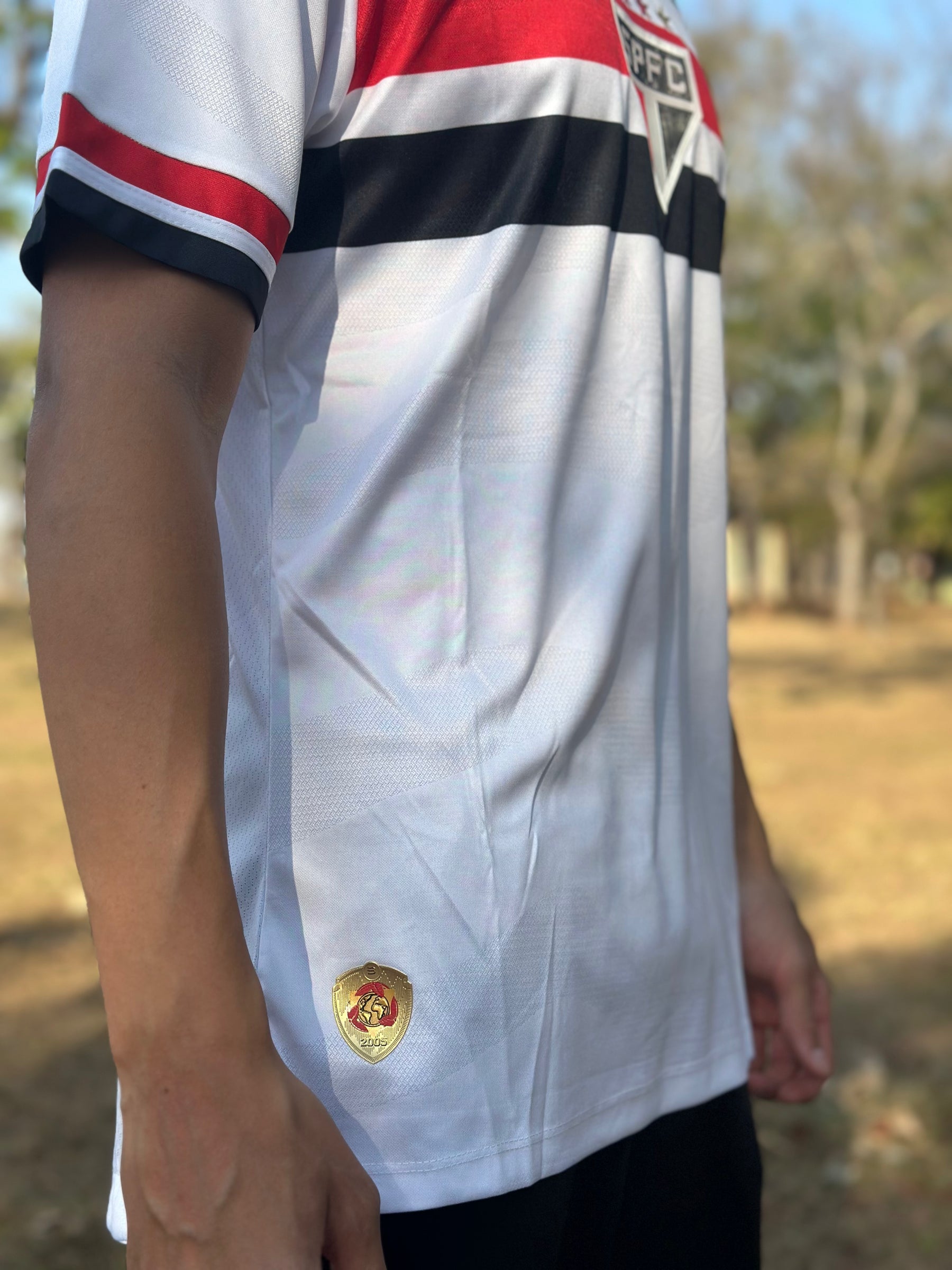 Camisa São Paulo 25/26 Casa New Balance Masculina - Branco+Vermelho