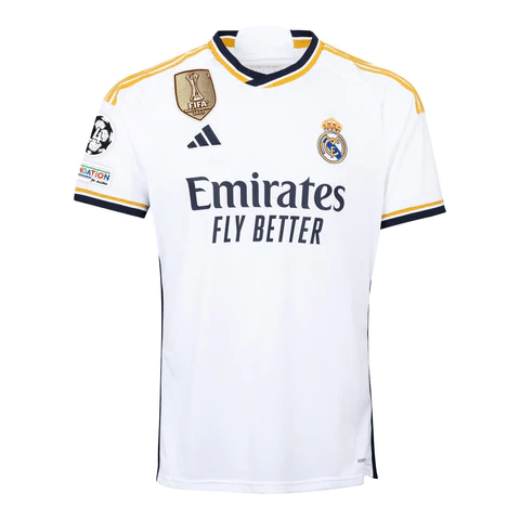 Camisa Adidas Real Madrid I Home 2023/24 + Patch Mundial + 14 UCL - DA Sports Oficial