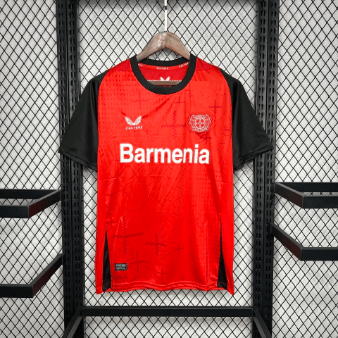 Camisa Bayer Leverkusen Home 24/25 - Vermelho e Preto