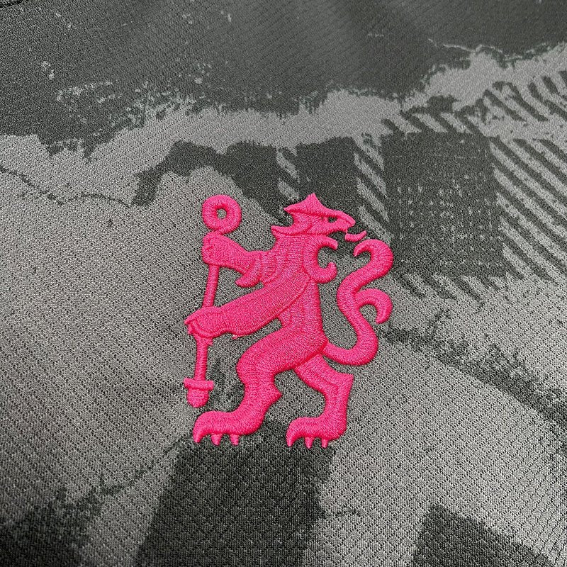 Camisa Chelsea III 24/25 - Preta com rosa - DA Sports Oficial