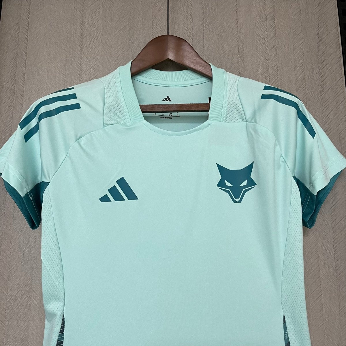 Camisa Cruzeiro 25/26 Treino Adidas - Azul Turquesa - (Feminina) - DA Sports Oficial