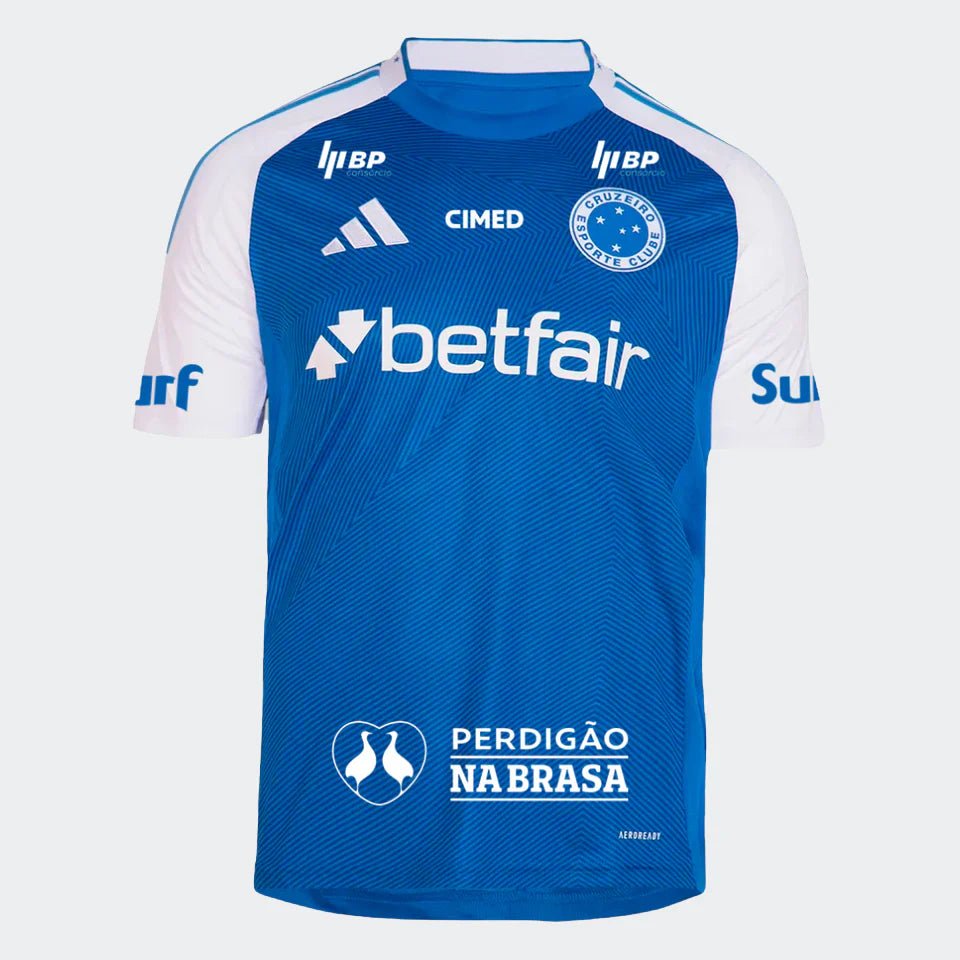 Camisa Cruzeiro I 2025/26 Adidas (Com Patrocínios) - DA Sports Oficial