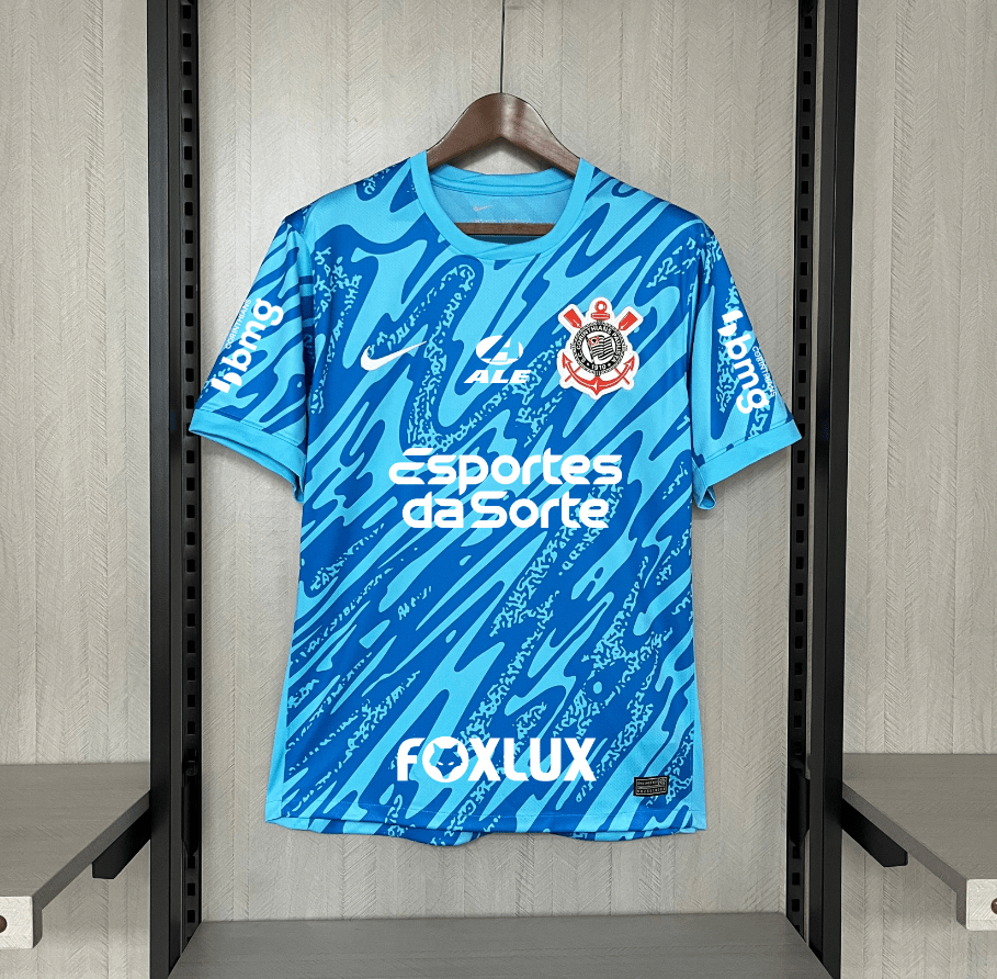 Camisa de Goleiro Nike Corinthians 24/25 Torcedor Pro Masculina (Com todos patrocinadores) - DA Sports Oficial