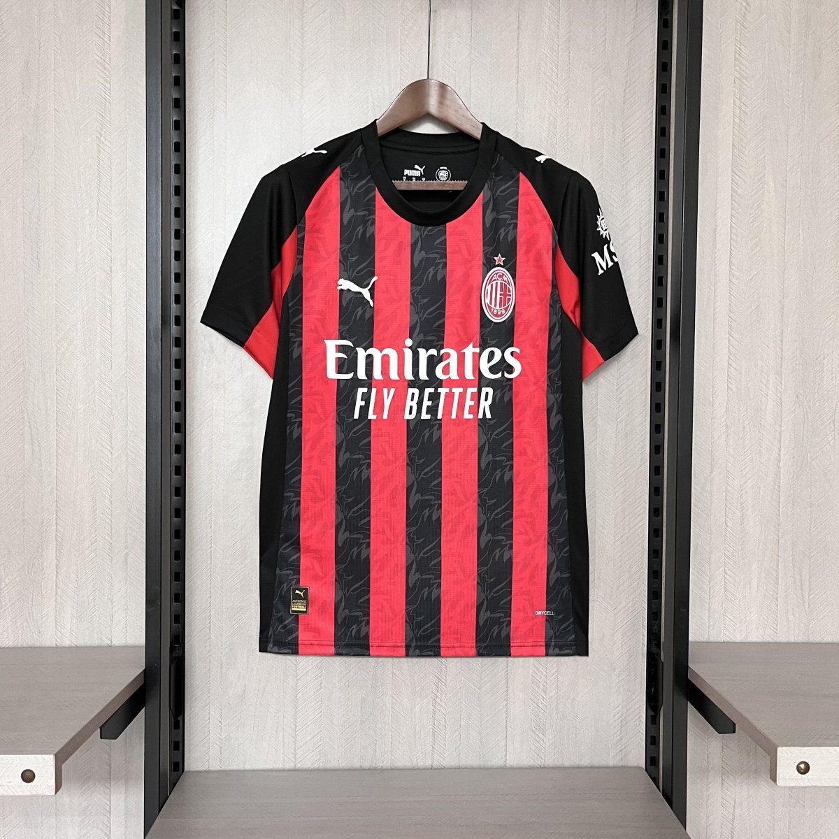 Camisa do Milan Titular 2025 Vermelha+preta - DA Sports Oficial
