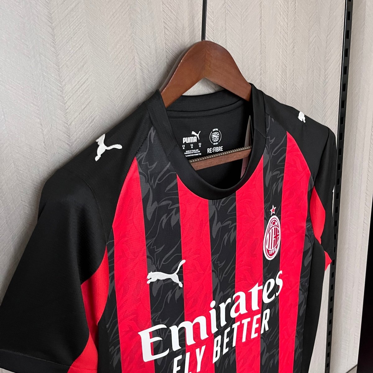 Camisa do Milan Titular 2025 Vermelha+preta - DA Sports Oficial