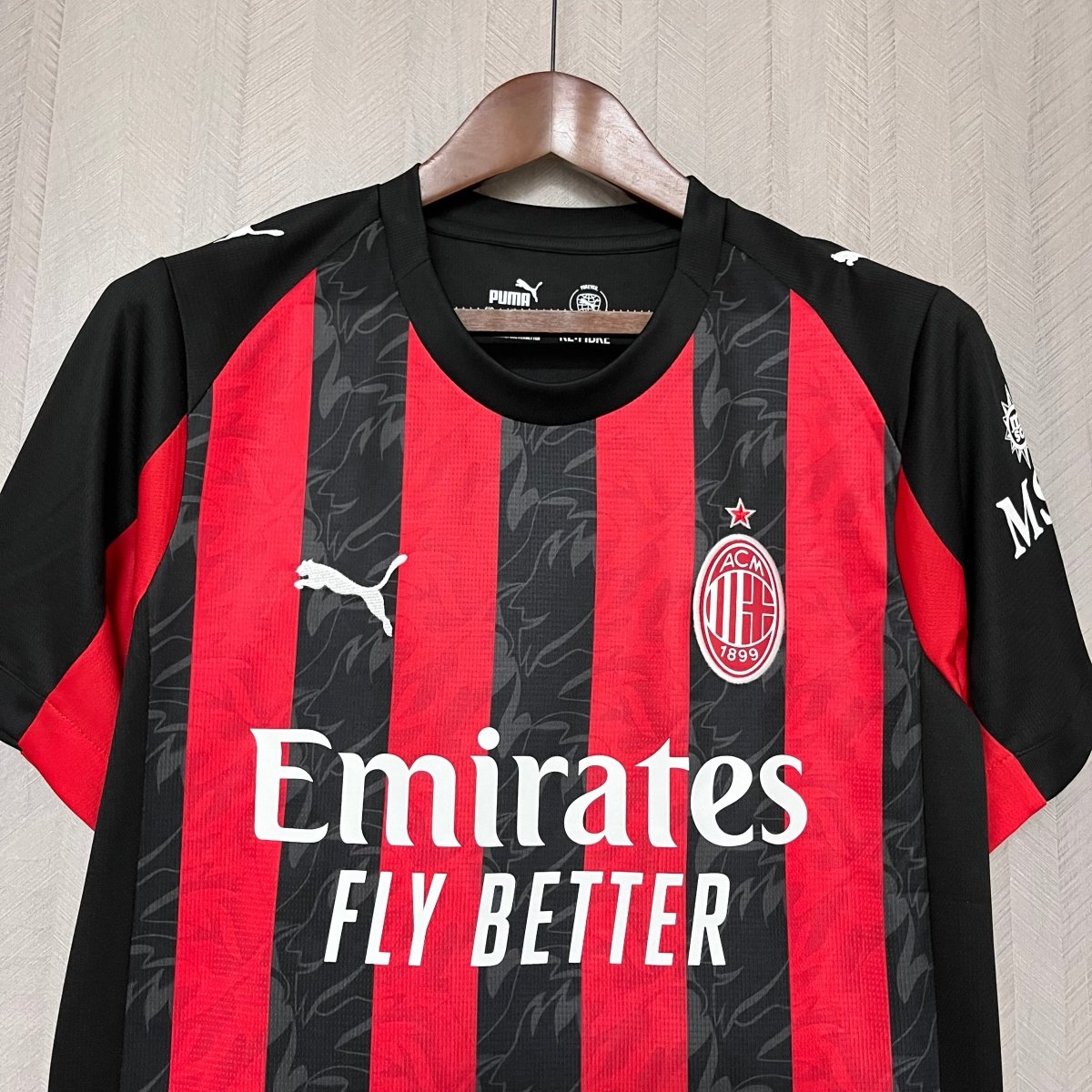 Camisa do Milan Titular 2025 Vermelha+preta - DA Sports Oficial