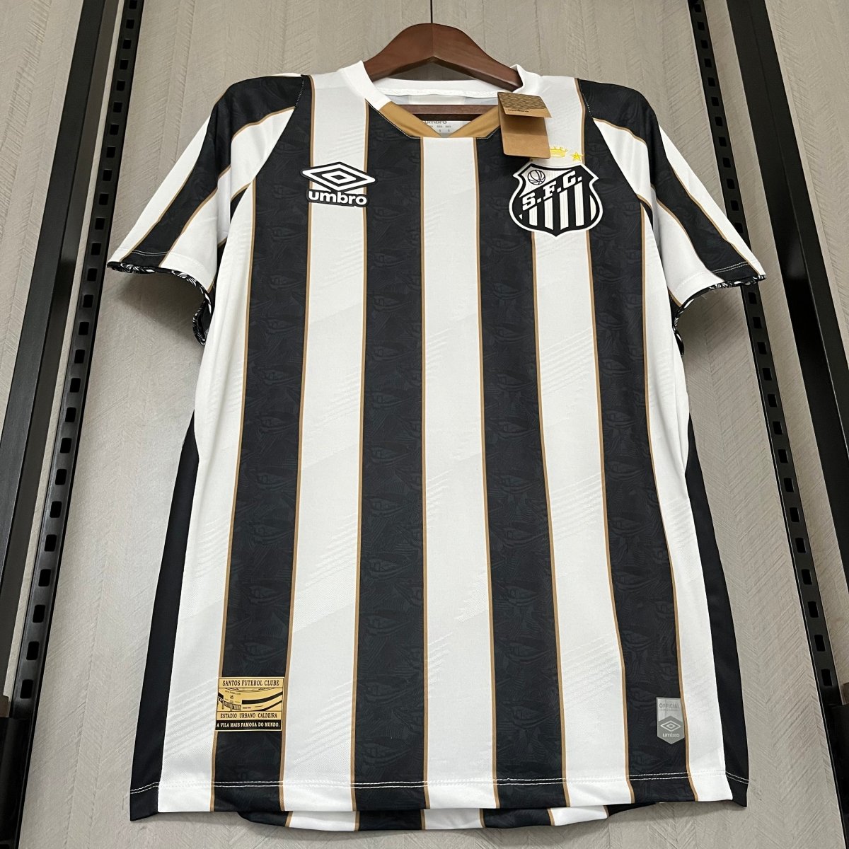 Camisa do Santos 24/25 Preta e Branca (Neymar JR 10 Incluso) - DA Sports Oficial