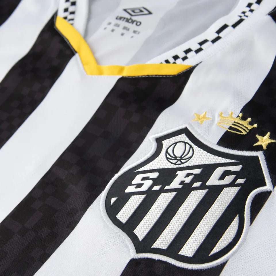 Camisa do Santos I 2025 preta e branca - DA Sports Oficial