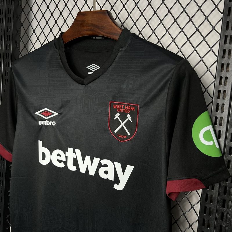 Camisa do West Ham Third 24/25 - Preta - DA Sports Oficial