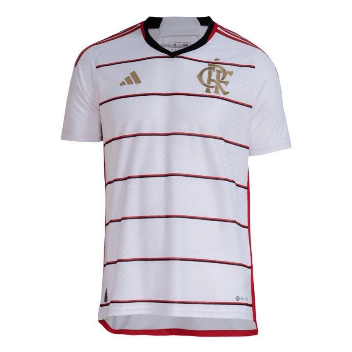 Camisa Flamengo II 23/24 s/n° Torcedor Adidas Masculina - Branca com detalhes em Dourado - DA Sports Oficial