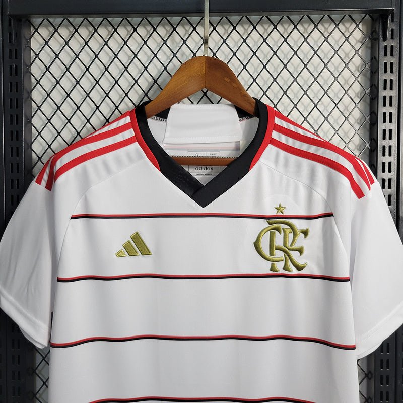 Camisa Flamengo II 23/24 s/n° Torcedor Adidas Masculina - Branca com detalhes em Dourado - DA Sports Oficial