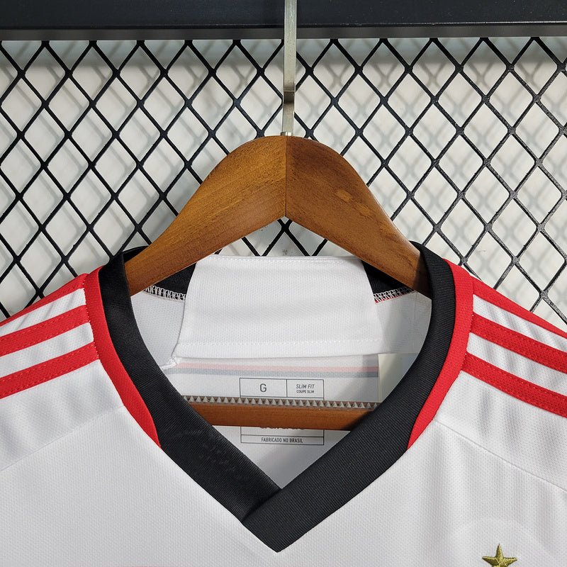 Camisa Flamengo II 23/24 s/n° Torcedor Adidas Masculina - Branca com detalhes em Dourado - DA Sports Oficial