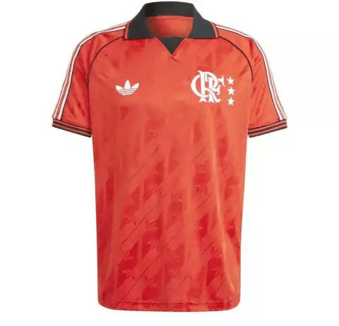 Camisa Flamengo Lifestyle 24/25 Torcedor Adidas Masculina - Vermelho - DA Sports Oficial