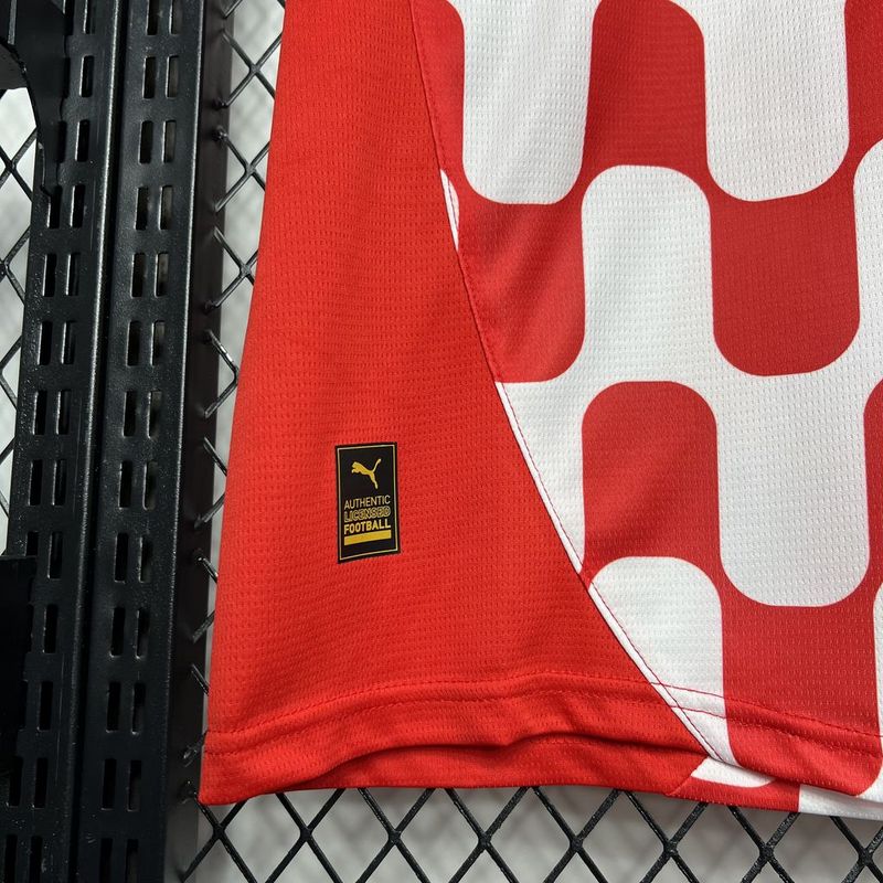 Camisa Girona I 24/25 Puma - Vermlha e Branco - DA Sports Oficial