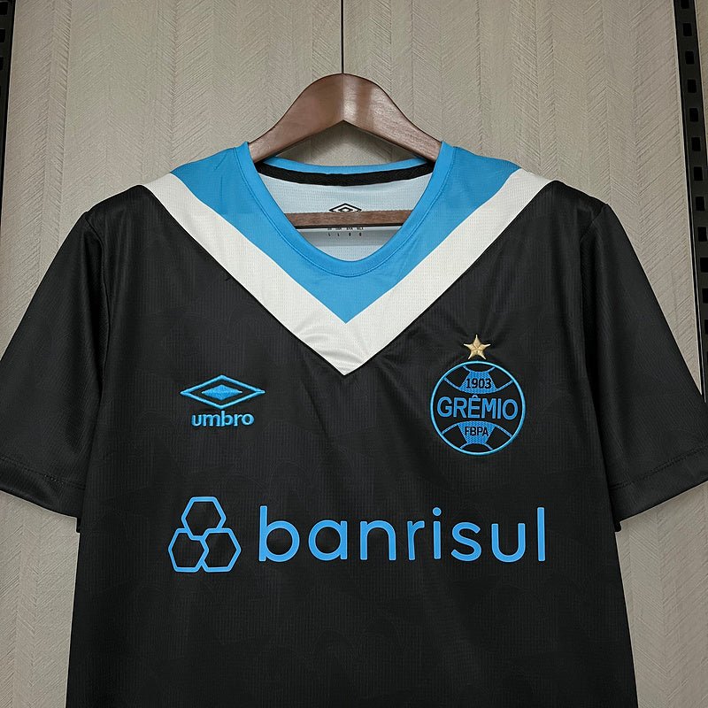 Camisa Grêmio III 24/25 Torcedor Umbro Masculina - Preto+Branco - DA Sports Oficial