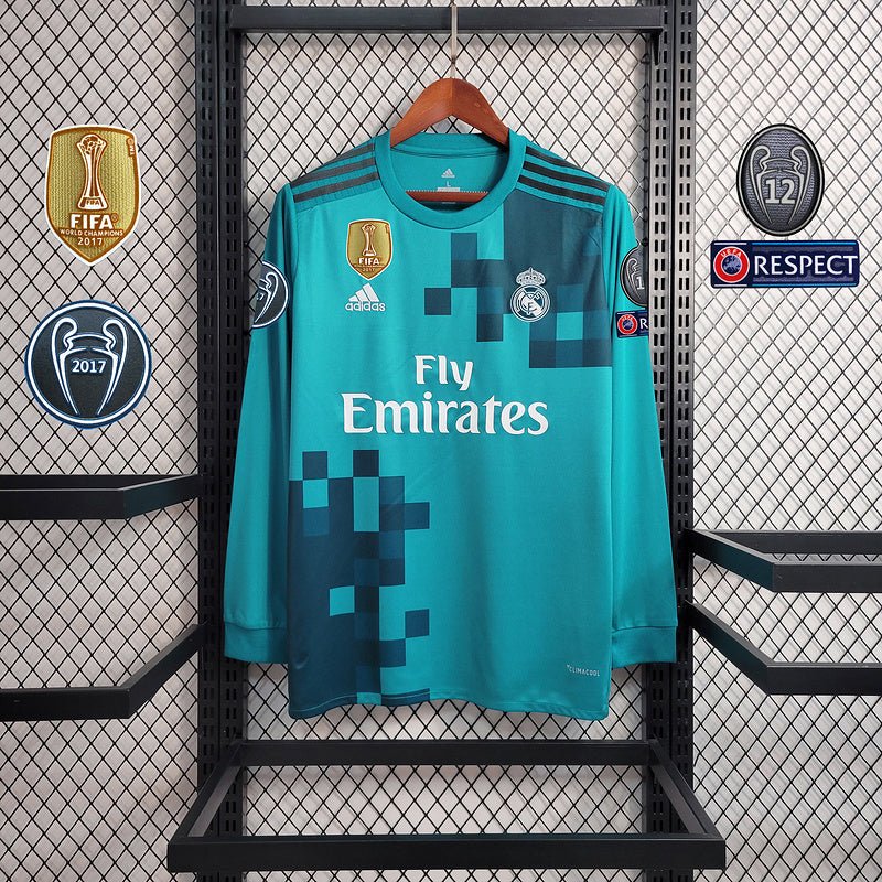 Camisa Manga Longa Real Madrid 17 - 18 Com patchs - DA Sports Oficial