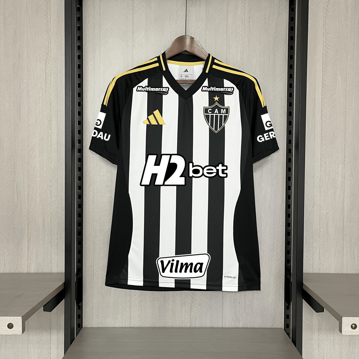 Camisa Masculina adidas Atlético Mineiro 25/26 (Com todos patrocinadores) - DA Sports Oficial