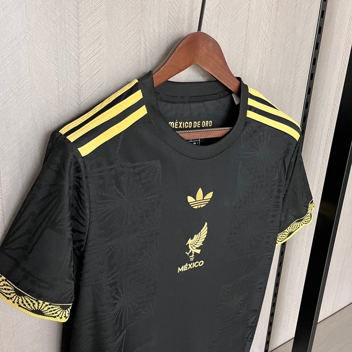 Camisa México 2025 Ouro Adidas Masculina - Preto+Dourado - DA Sports Oficial