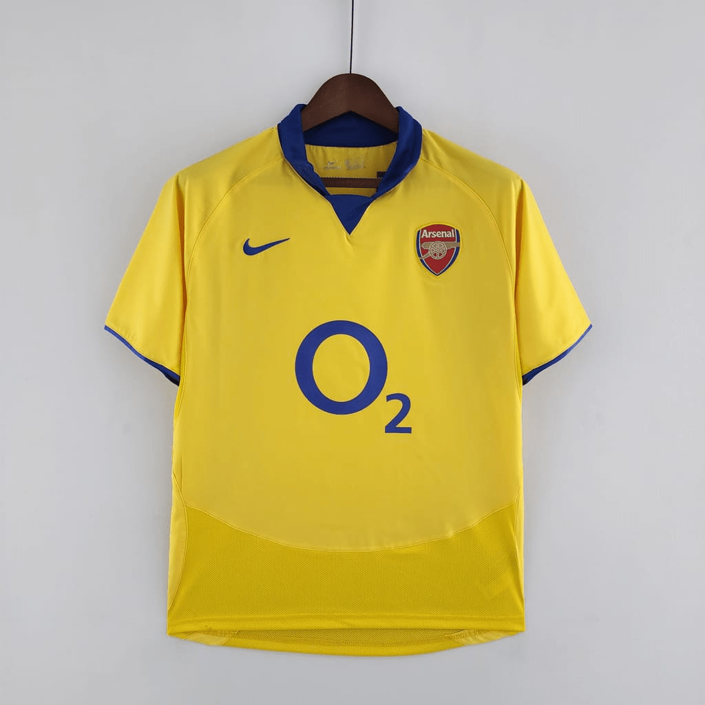 Camisa Retrô ARSENAL 2003 - 2005 AMARELA - DA Sports Oficial