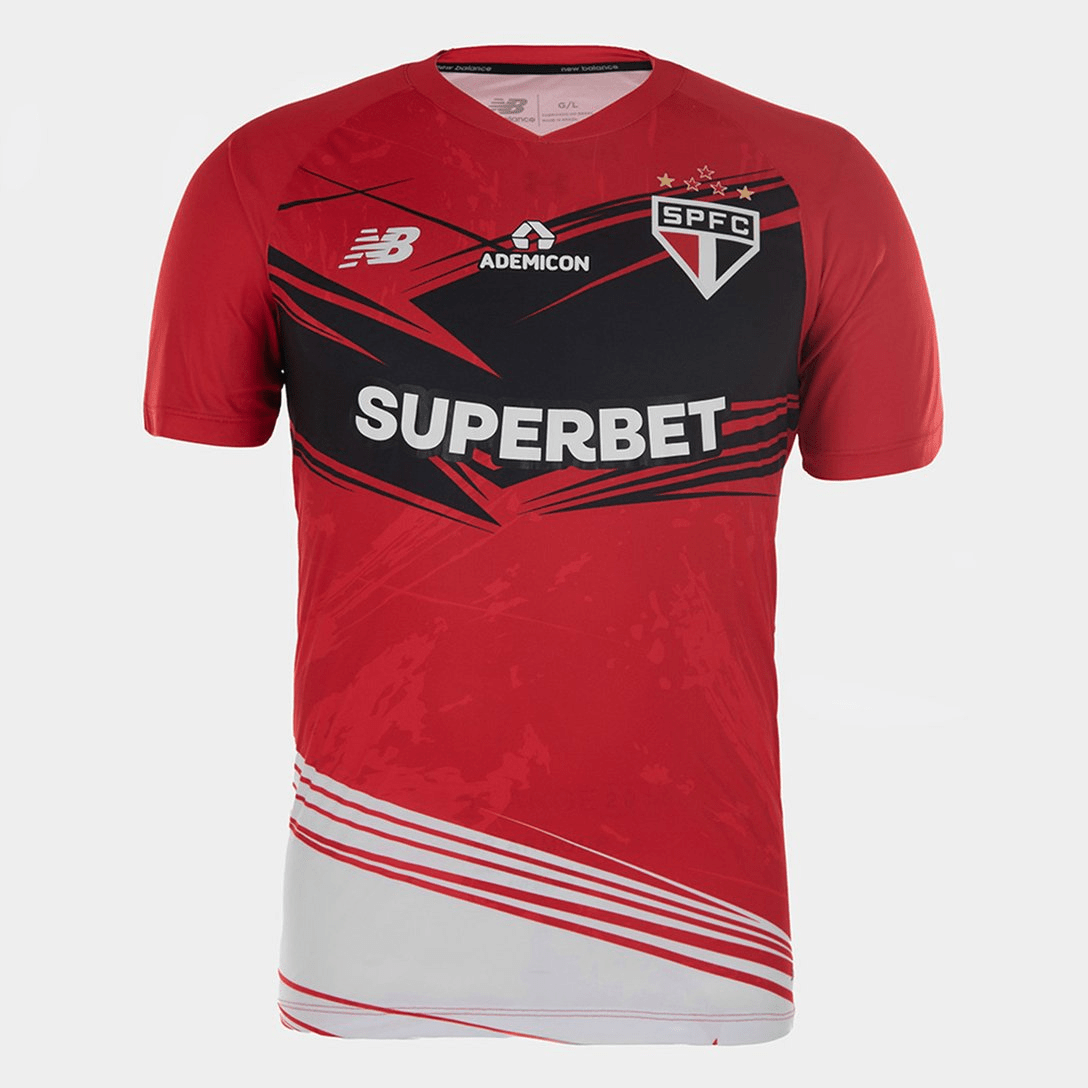 Camisa São Paulo 2025/26 s/n° Goleiro New Balance Masculina - Vermelho+Preto - DA Sports Oficial