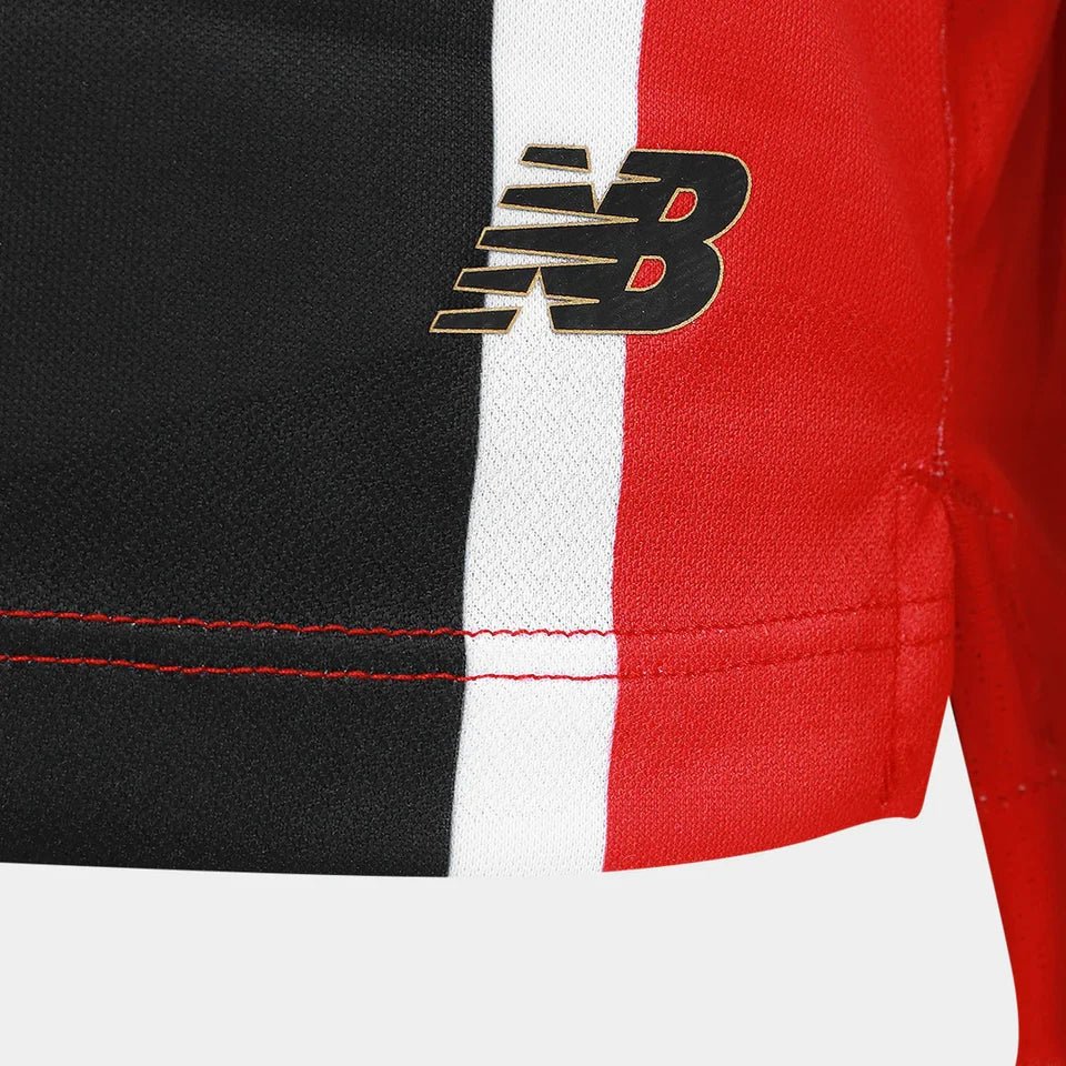 Camisa São Paulo 25/26 Fora New Balance Masculina - Preto+Vermelho - Jogador - DA Sports Oficial