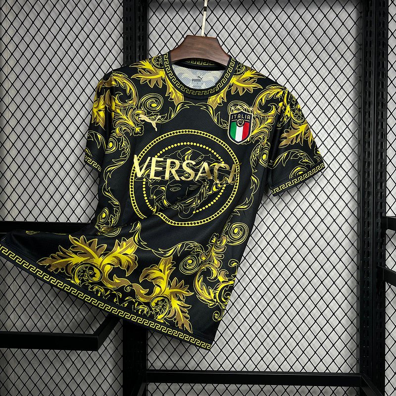 Camisa Seleção Itália x Versace - Puma - Preto e Dourado - DA Sports Oficial