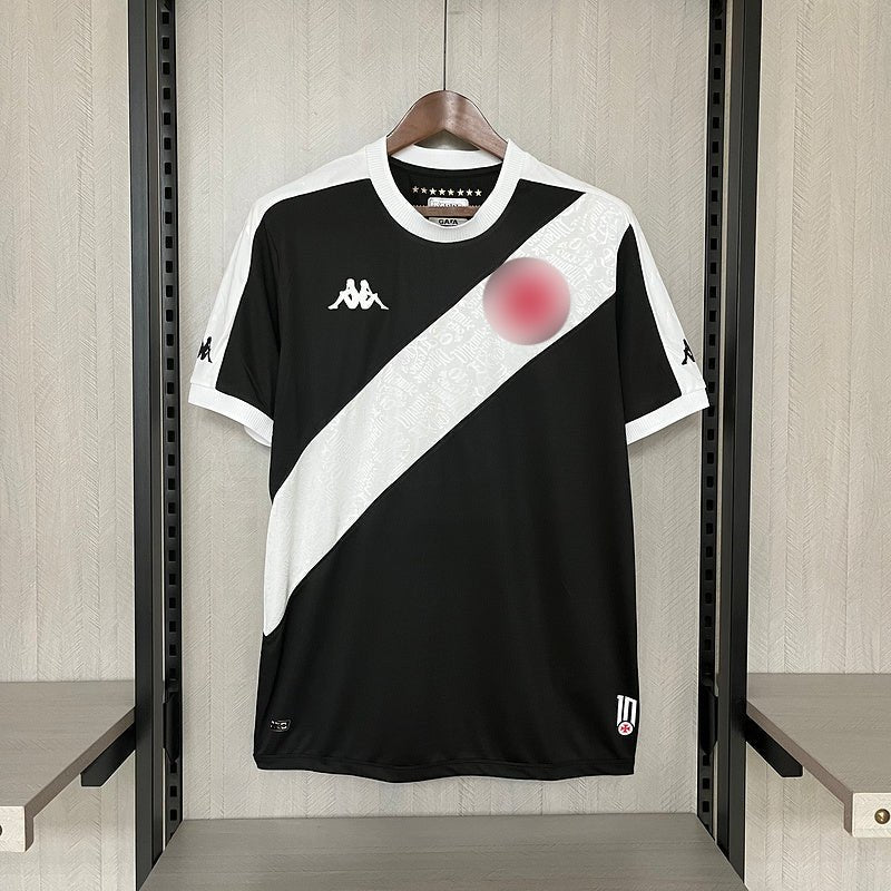 Camisa Vasco I 24/25 Kappa Masculina - Preto+Branco - DA Sports Oficial