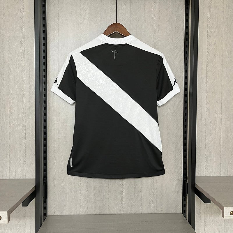 Camisa Vasco I 24/25 Kappa - Preto+Branco - (Feminina) - DA Sports Oficial