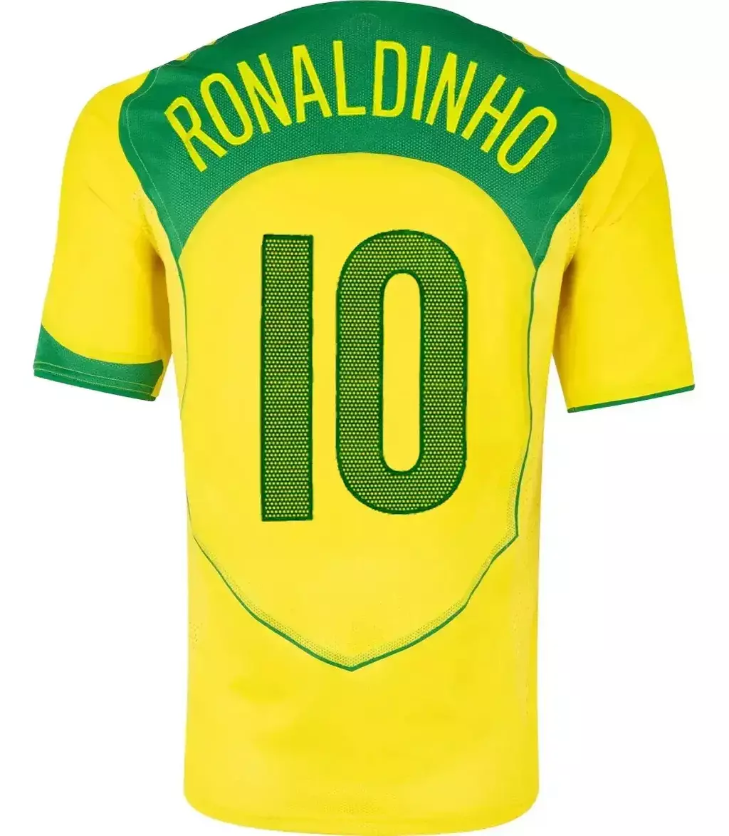 ナイキ 00s BRASIL #10 RONALDINHO L  kit PRONTA ENTREGA] Camisa Brasil /total 90 - 2004 Retrô 10 Ronaldinho
