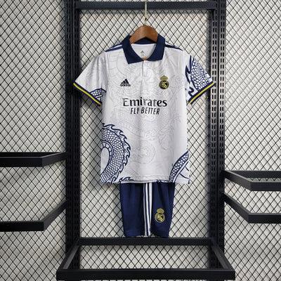 Kit Infantil Real Madrid 23/24 - Branca - Special Edition - DA Sports Oficial