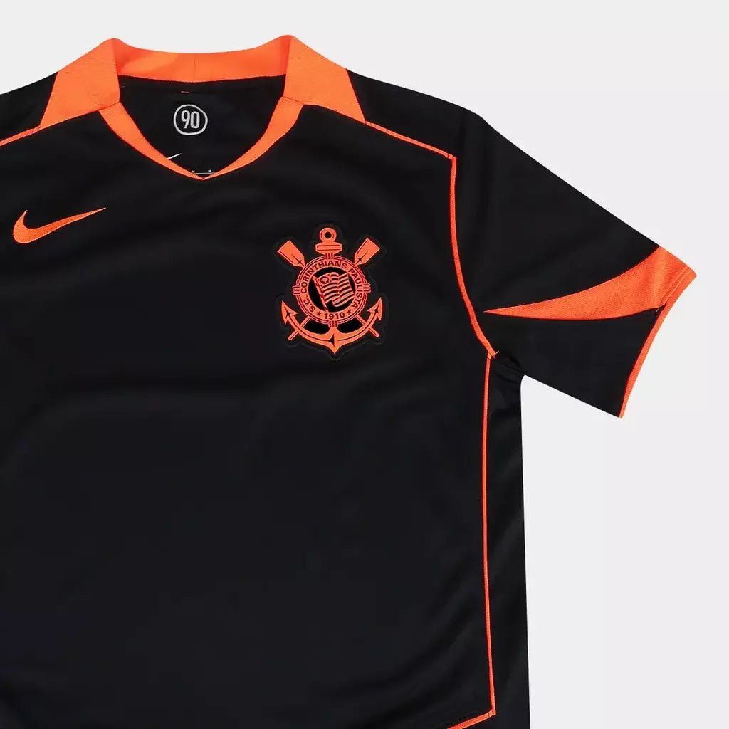 Kit Infantil Nike Total 90 Corinthians III 2025 Preto e Laranja