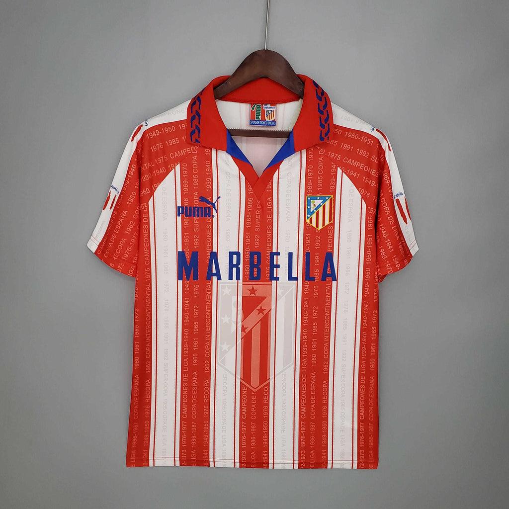 Camisa Atlético de Madrid Retrô 1995/1996 Branca e Vermelha - Puma - DA Sports Oficial