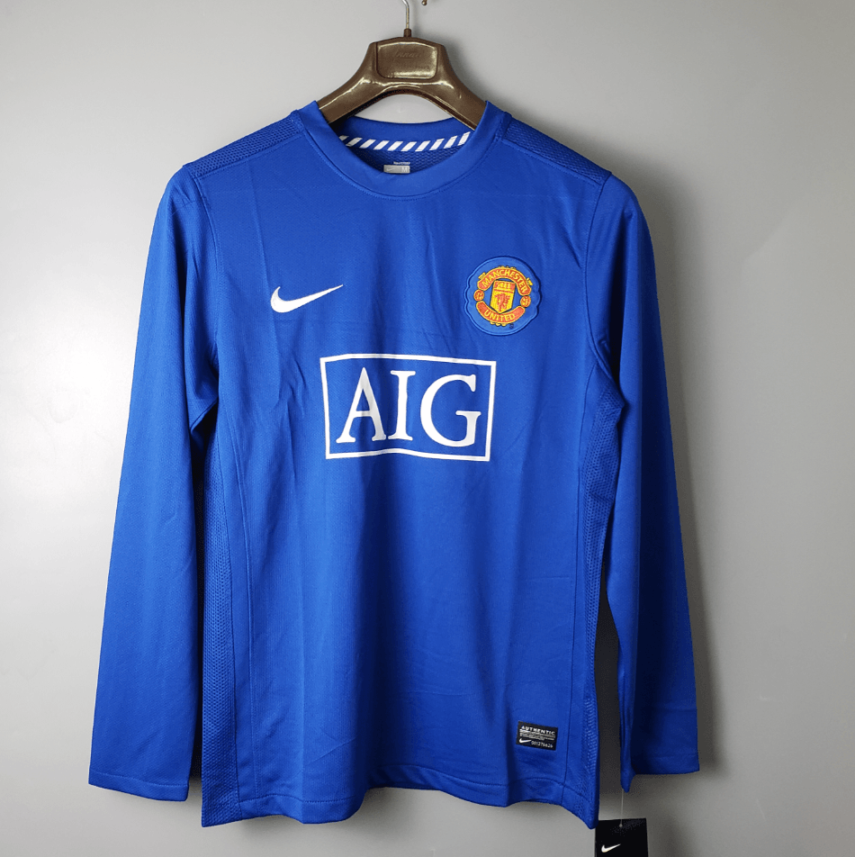 Camisa Manga Longa Manchester United 07/08 Nike - Azul – DA Sports
