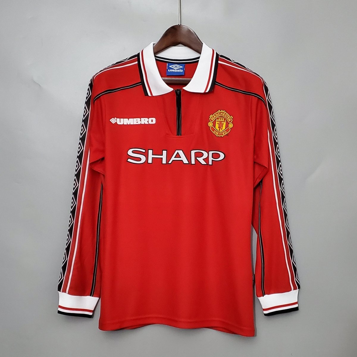 Camisa Manga Longa Manchester United 1998/99 Umbro - Vermelho – DA