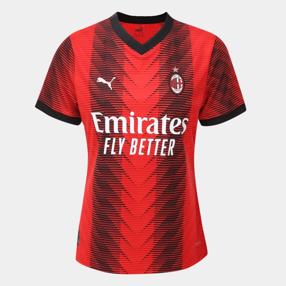 Camisa Milan Home 23/24 - Vermelha - (Feminina) - DA Sports Oficial