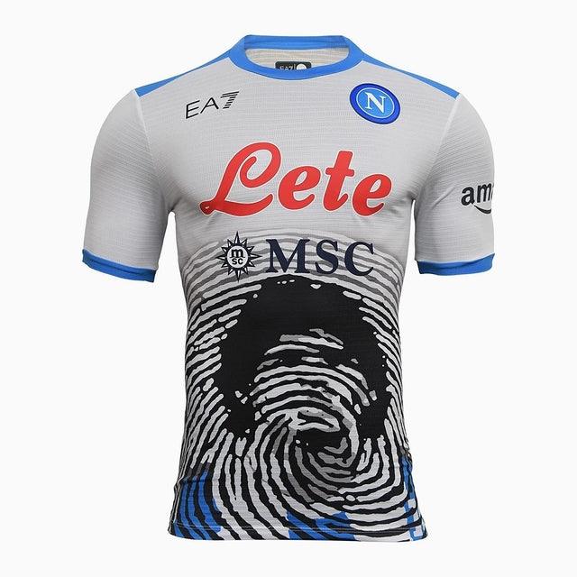 Camisa Napoli Especial Maradona 21/22 EA7 - Branco - DA Sports Oficial