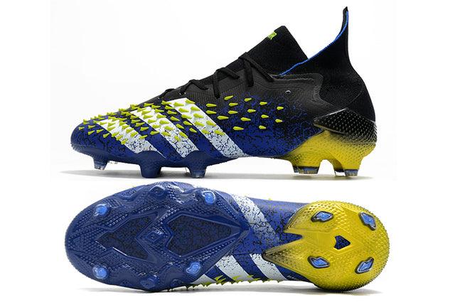 Chuteira Campo Adidas Predator Freak .1 FG Black/Blue/Yellow - Cano Alto - DA Sports Oficial