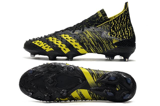 Chuteira Campo Adidas Predator Freak.1 FG Black/Yellow - Cano Alto - DA Sports Oficial