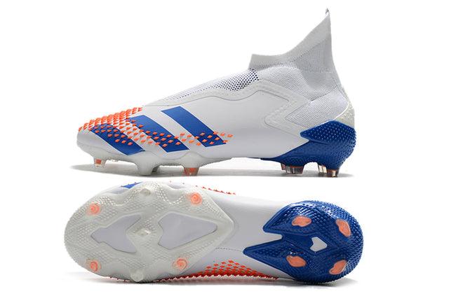 Chuteira Campo Adidas Predator Mutator + FG White/Blue - Cano Alto - DA Sports Oficial