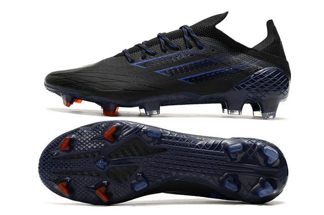 Chuteira Campo Adidas X SpeedFlow FG Black e Azul Escuro - DA Sports Oficial