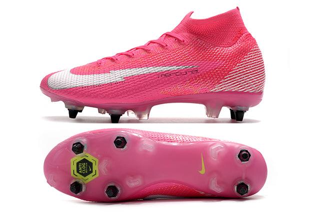 Chuteira Campo Nike Mercurial Superfly 7 Elite SG - PRO Anti Clog Rosa - Cano Alto - DA Sports Oficial