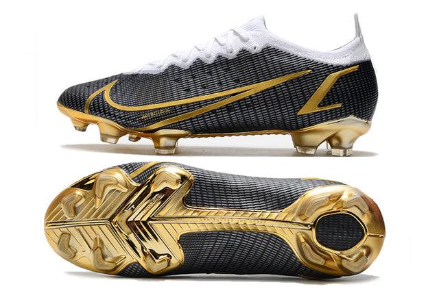 Chuteira Campo Nike Mercurial Vapor 14 Elite FG Black/Gold/White - Low - DA Sports Oficial