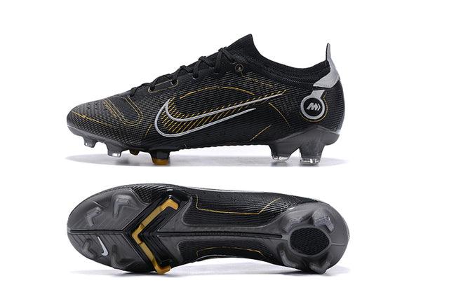 Chuteira Campo Nike Mercurial Vapor 14 Elite FG Preto e Dourado