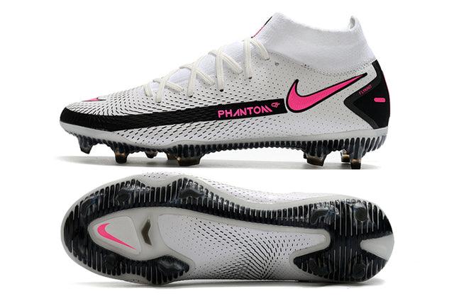 Chuteira Campo Nike Phantom GT Elite Dynamic Fit FG White/Pink - Cano Alto - DA Sports Oficial