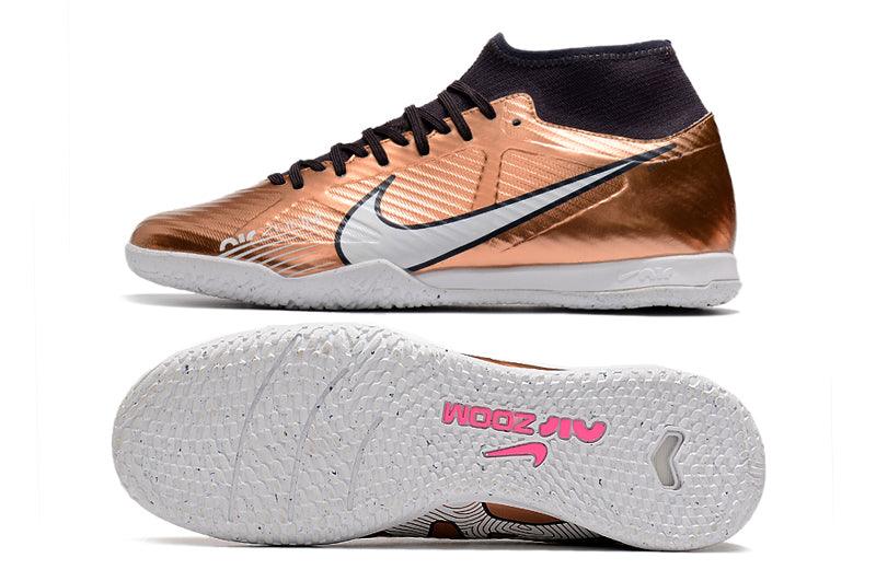 Chuteira Futsal Nike Air Zoom Superfly 9 TF - Bronze - Cano Alto - DA Sports Oficial