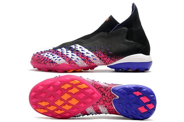 Chuteira Society Adidas Predator Freak + FG Black/Pink/Purple - Cano Alto - DA Sports Oficial