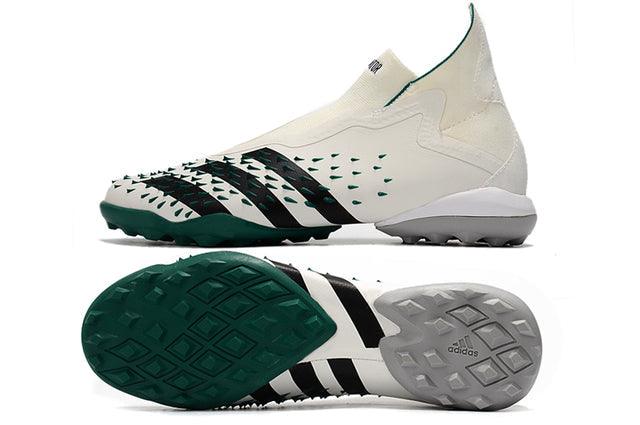 Chuteira Society Adidas Predator Freak + FG White/Green - Cano Alto - DA Sports Oficial