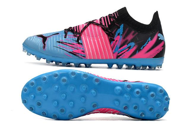 Chuteira Society Puma Future Z FG Blue/Pink - Low - DA Sports Oficial