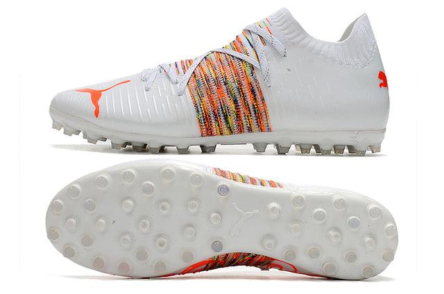 Chuteira Society Puma Future Z FG White/Orange - Low - DA Sports Oficial